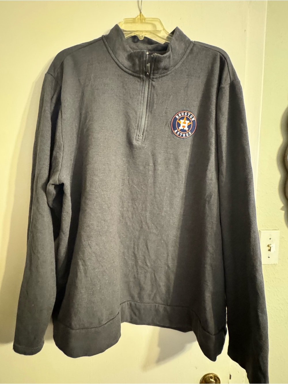 Gray Houston Astros Quarter-Zip Pullover Sweater